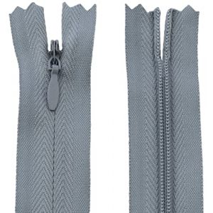 AERZETIX - C61023 - Lot de 20 Fermetures éclair invisibles 35 cm - couleur : gris plomb - non-séparables à tirette "ballon de rugby" matière inextensible - fermeture à glissière crémaillère (Tuning, neuf)