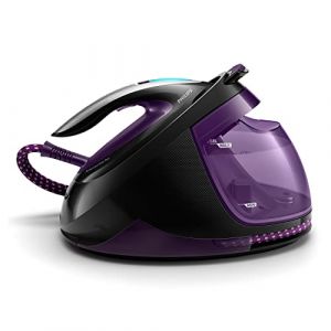 Philips PerfectCare Elite Plus Centrale Vapeur - 2700W, 550g, Pression de 7,7 bars, Technologie OptimalTEMP, Réservoir de 1,8 L, Noir/Violet (GC9675/80) (MS-Commercium, neuf)
