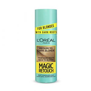 L'Oreal Paris L'Oréal Magic Retouch Dark Roots, Spray anti-racines instantané pour blondes à racines foncées, 75 ml, Couleur : Blond moyen à foncé (CorpoeCapelli, neuf)