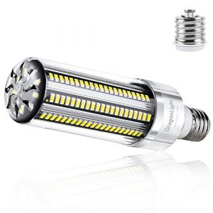 DragonLight 54W ampoule LED ma&iuml;s (&eacute;quivalent 400 watts) E27/E40 grand support de lampe Mogul lampe LED 6000K lumi&egrave;re du jour 6500 lumens (DragonLight FR Official Store, neuf)