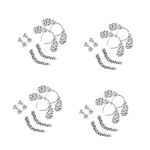 CALLARON 8 ensembles Accessoires Cosplay Chien Dalmatien Oreilles Queue Costume Animal Halloween Déguisement Adulte Party (Raindrops On Roof, neuf)