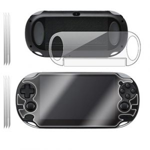 [3 Pack] TECHGEAR Protection d'&Eacute;cran pour Sony PlayStation PS Vita, Film de Protection Avant & Arri&egrave;re avec Chiffon de Nettoyage et Carte d'Application Compatible pour Sony PlayStation PS Vita (TECHGEAR Solutions, neuf)