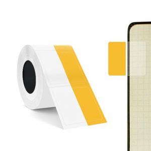 SUPVAN KATASYMBOL T50M Pro Étiquettes Thermiques Autocollantes Imperméables, 25 mm x 13 mm + 15 mm, 100 Pièces/Rouleau, Noir sur Jaune (SUPVAN, neuf)