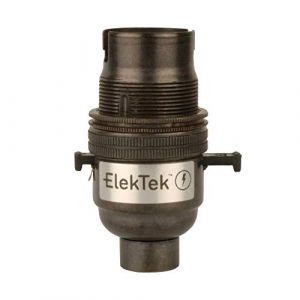 Elektek Douille électrique B22 avec bague pour abat-jour et base à visser (Buy It Better Limited, neuf)