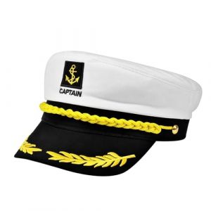 Homshsjhkis Casquette Capitaine Bateau, Chapeau Adulte Capitaine Yacht Marin Réglable, Accessoire Déguisement Capitaine Marine, Casquette Amiral Fête Halloween Cosplay, Enterrement pour Femmes Hommes (BOTIS STORE S.R.L., neuf)