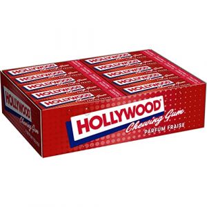 Hollywood Chewing Gum Classic - Parfum Fraise - Arômes Naturels - Lot de 20 paquets de 11 tablettes (31 g) (My Universal Candy, neuf)