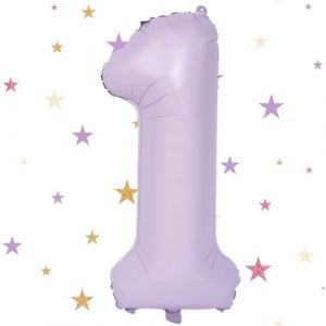 40 pouces Ballon Chiffre 1, VUCDXOP Beige Violet Ballon Chiffre Numéro 1, 1 Number Ballon Age Gonflable Anniversaire, hélium ballon chiffre 1,ballons de numéro, décoration de mariage (Tukistore, neuf)