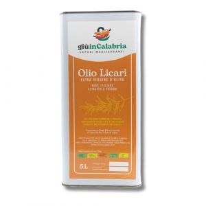 Huile d'Olive Extra Vierge Italienne Licari - 100% Naturelle Extraite &agrave; Froid - Produite en Calabre - Parfaite pour Cuisine Gourmet et Usage Quotidien (5 LT) - Saveurs M&eacute;diterran&eacute;ennes (Gi&ugrave; In Calabria, neuf)