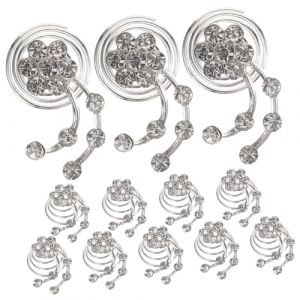FOMIYES Lot de 12 Pinces à Cheveux en Spirale Argentées avec Strass pour Mariage à La Mode Et Élégantes (Family&Personal, neuf)