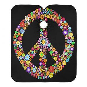 Symbole Des Fleurs De La Paix Blouse Coiffeur Anti-Taches Peignoir Coiffure Antistatique Robe De Coiffure Pour Salon Barbiers Instituts De Beaut&eacute; 140X168Cm (guangzhouhongchenmaoyishanghanggerenduzi, neuf)