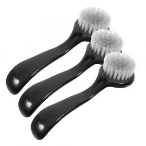 VALICLUD 3 Pièces brosse en corne portable brosse exfoliante visage soin du visage moussant nettoyeur brosse nettoyage brosse nettoyante pour le visage brosse faciale domestique PVC Noir (SHUI LIAO, neuf)