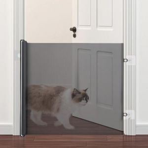 Barrière De Sécurité sans Perçage | Porte De Bébé Rétractable | Aucun Perçage Requis | Barrière De Sécurité Rétractable Escalier pour Bébés Enfant Et Chiens, 11/130cm (salyenrory, neuf)