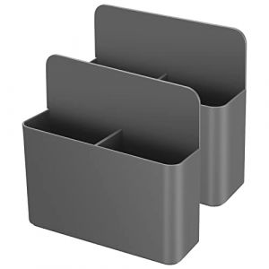 Lot de 2 porte-marqueurs magnétiques pour tableau blanc Gris (Lidwot EU, neuf)