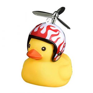 V&eacute;lo, Klaxon V&eacute;lo avec Lumi&egrave;res LED, Cloche V&eacute;lo Canard Accessoires, Mignon Dessin Anim&eacute; Jaune Petit Canard, H&eacute;lice Guidon V&eacute;lo pour Tout-Petits Enfants Et Adultes (Yajimsa, neuf)