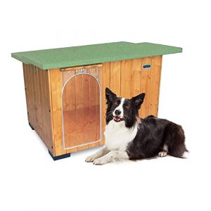 ORIGINAL LEGNO Achetez à l'usine Niche en Bois pour Chiens d'Extérieur Renforcée Cadeau Rideau Fabriqué en Italie Modèle Italy Taille C - Setter 90x72xH62 (Original Legno Italia, neuf)