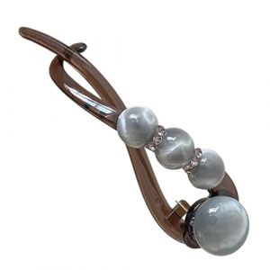 Barrette De Coiffure Twist Français,Décoration Perle Mâchoire Anti-Dérapante Pince Mode À,Barrettes À Cheveux Pour Tenir La Queue De Cheval - Pour la Grand-Mère la Maman l'Épouse la Fille et (Rui’s Pro Hub, neuf)