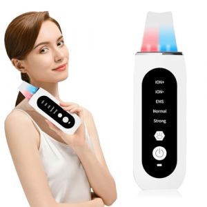Skin Scrubber Nettoyeur de pores &agrave; ultrasons, extracteur de points noirs, aspirateur de pores avec 5 modes, nettoyeur de pores pour le visage, appareil de nettoyage du visage, ionique pour soins de la (lovehomevp, neuf)