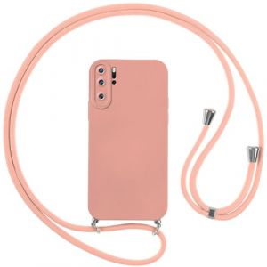 Vauki Coque pour Huawei P30 Pro avec Cordon, Etui avec Collier - Tour de Cou Lanière en Corde - Silicone Housse avec Réglable Chaine pour Huawei P30 Pro, Bandouliere - Rose (HARMONIQUE WAY, neuf)