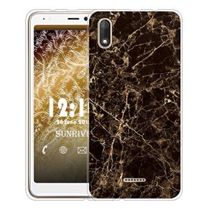 Sunrive Coque Compatible avec WIKO Y60, Silicone Étui Housse Protecteur Souple Gel Transparent Back Case(TPU Marbre Noir)+ Stylet OFFERTS (sunrive, neuf)