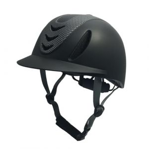 Sharplace Casque d'&eacute;quitation pour Enfants Casque de Cyclisme Professionnel Tendance &Eacute;quipement de Cheval Portable Chapeau de Chevalier Chapeau &eacute;questre, Fleur de Carbone Noir (RT Technology, neuf)