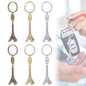6 Pièces Porte-clé Tour Eiffel Cadeaux Souvenir Paris France,tour eiffel,Porte-clés Tour Eiffel Rétro Bijoux Français Souvenirs Porte-clés Mini Porte-clés Pendentif Décorations (candy27seven, neuf)