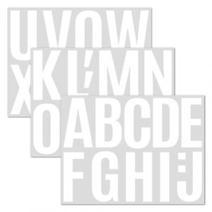 GETRICH Lettre Autocollantes Blanc, 15 Feuilles Lettres Adhesives Imperm&eacute;ables, Autocollants Alphabet en Vinyle Imperm&eacute;able pour Bo&icirc;te Aux Lettres, Panneaux, Voitures, Num&eacute;ro D'adresse, Portes (TENG-store, neuf)