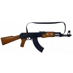 Fusil d'assaut Noir Militaire 8 Coups - Metal/Plastique - 72,5 x 23 x 5 cm - mitraillette Soldat, swat, Police - Set Jouet Enfant + Carte Tigre (cavernedesjouets, neuf)