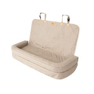 Siège de voiture pour chien, caisse pour chien, lit de transport, banquette arrière, couverture pour chien, panier pour petit chien, lit pour petit chien, 135 x 45 cm, beige Oxford (TexCorp, neuf)