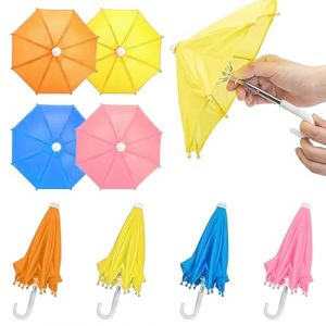4 PCS Parapluie Miniature,Parapluie Miniature Jouet,Accessoires de Maison de Poupée,Mini Parapluies Déco,Convient pour La Décoration de Maison de Poupée pour Enfants, Les Accessoires de Photographie (xiongweiyeah, neuf)