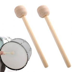 Baguettes de Tambour,Maillet de Tambour de Feutre, 32CM Maillet pour Grosse Caisse, Baguettes de Timbales, pour Enfants, Etudiants D&eacute;butants Instrument &agrave; Percussion, Accessoire Bande,1 paire (Fredeom, neuf)