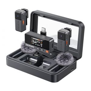 Saramonic Air Micro Cravate sans Fil, 48KHz/24Bit, Microphone Mini pour iPhone 15/16 avec Bo&icirc;tier de Charge, Microphone Cravate avec Connecteur USB-C, 300m, Micro sans Fil Professionnel pour Camera (BOYA Official, neuf)