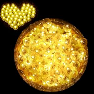 Ballons lumineux &agrave; LED,60 Pcs LED Balloon Lumi&egrave;re Boule Mini Rond LED Balloon Lumi&egrave;re LED Lampion Ballon Lumi&egrave;res Lanterne pour Lanterne Papier Mariage Halloween D&eacute;coration de F&ecirc;te No&euml;l-Blanc Chaud (Mein HERZ, neuf)