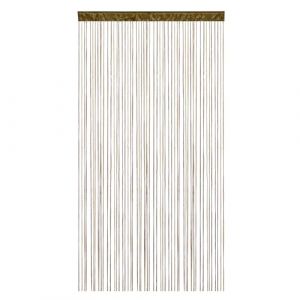 Victoria M. Leonora Rideau De Porte À Fils, Anti-Insectes, avec Tunnel Coulissant, Lavable, Raccourcissable, 100 x 245 cm, Multi Marron, Pack de 2 (Jalousiescout Shop, neuf)