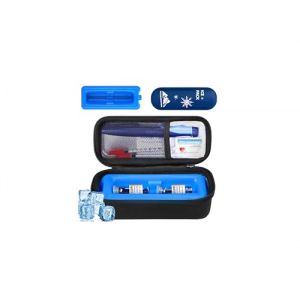 Marvero Pochette Isotherme Insuline, Trousse Isotherme Insuline Voyage pour Diabetique,Sac Isotherme Insuline Medicament pour Stylo Seringue,avec Pack de Glace et Brique de Glace (Colivar, neuf)