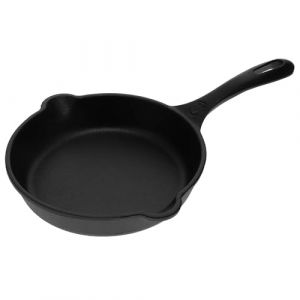VICTORIA Poêle en Fonte Naturelle Pre-assaisonnée, Induction 16,5cm Convient pour Feu, Barbecue, Four, Plaque Vitrocéramique, Gaz, Cast Iron Skillet Cured sans Toxicité, sans PTFE ni PFOA (Electroactiva, neuf)
