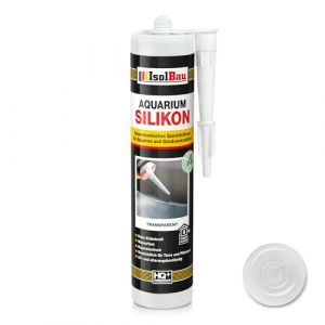Isolbau Aquarium Silicone 1 x 300 ml Transparent – Silicone spécial élastique permanent pour aquariums et construction en verre – Pour l'intérieur et l'extérieur – Cartouche (isolbau, neuf)