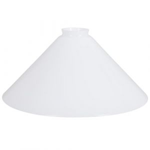 Abat-jour rond en verre de rechange &Oslash; 300 mm Blanc Culot E27 (Home4Living, neuf)