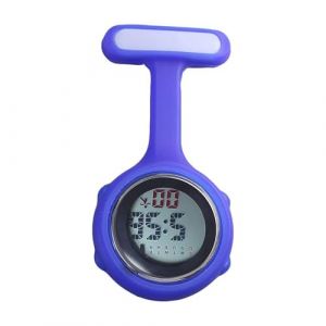 SagaSave Montre Infirmiere pour Blouse, Montre D'infirmière électronique Affichage Numérique Silencieuse et Lumineuse avec Clip pour Médecin, Femme et Homme, Bleu, Moderne (Spark EU, neuf)