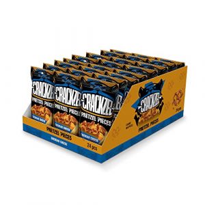 Crackzel Cheddar Cheese Pretzel Pieces 24 x 85 gr - Morceaux de bretzel avec assaisonnement au cheddar (Looksogood-eu, neuf)