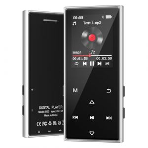 AGXOV 128GB Lecteur MP3 Bluetooth 5.3, 1,77 Pouces &eacute;cran Tactile Lecteur MP3, Lecteur Musique Android avec FM Radio, Enregistreur Vocal, E-Book, Noir (ZSYUNLANTECH, neuf)