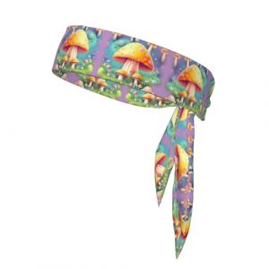 Poezjzw Fantasy Dream - Bandana imprim&eacute; champignon - Bandana multi-sport unisexe - &Eacute;quipement de sport pour yoga, course &agrave; pied, cyclisme, gym (A bu dou sai mai ti &middot; ai ni, neuf)