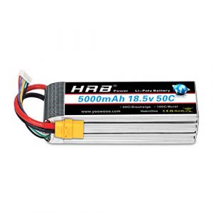 HRB 5000mAh 18,5V 50C 5s Lipo Pack Batterie XT90 pour modélisme RC Car Heli Bâche Boat Truck FPV Voiture hélicoptère Avion comme Align Jet, ESKY, Walkera, Dragan Flyer (HRB POWER Official store, neuf)