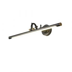 WRMING Lampe Miroir Coiffeuse Salle de Bain 7W LED Lampe de Miroir Vintage Laiton Antirouille Lampe De Maquillage IP44 Étanche Applique Murale, 240° Réglable, 630lm 35cm 4000K,Noir (WRMING-FR, neuf)