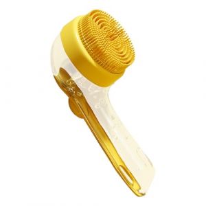 Brosse de bain pour chien, brosse de bain douce à long manche pour chien – Fournitures de bain pour animaux de compagnie pour après-shampoing à poils longs et courts, spray de voyage, bain à la maison (haashu, neuf)