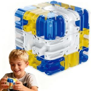 Cube Labyrinthe Bille 3D, 2025 Nouveau 3D Labyrinthe Puzzle Cube, Un Cadeau éDucatif IdéAl pour Adultes Et Adolescents (B) (LONGPONG, neuf)