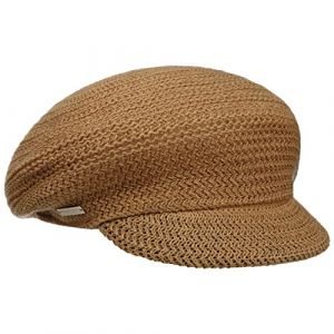 Seeberger Casquette Gavroche Ranvelia Casquette avec &eacute;tiquette (Taille Unique - ch&acirc;tain) (Chapeaushop, neuf)