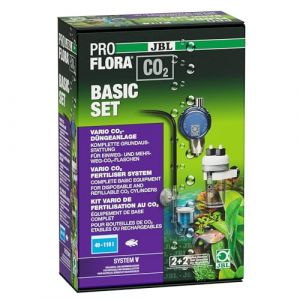 JBL PROFLORA CO2 BASIC SET V, Kit Complet de Fertilisation au CO2 pour 40-110 L, Avec de nombreux Accessoires, Sans bouteille (Koi-und Bonsaipark Herdecke GmbH, neuf)