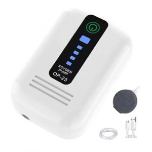 Pompe à aquarium silencieuse - Pompe à air d'oxygène silencieuse, doubles prises réglables | Pompe à air d'aquarium, bulle économe en énergie, aérateur fiable pour les petits et grands aquariums améli (hopjlq, neuf)