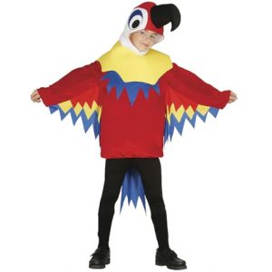 FIESTAS GUIRCA | Costume de Perroquet Enfant (7-9 ans) - Cagoule, Queue et Costume - Costumes d'Animaux pour Halloween, Carnaval et F&ecirc;tes Costum&eacute;es - Id&eacute;al pour Enfants - Multicolore (DisfraZZes  France, neuf)