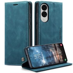 Monweicz Coque pour Samsung Galaxy S25 Edge Clapet Case en Cuir Pochette Protection Portefeuille Rabat Etui Premium Housse Porte Carte Magn&eacute;tique &Eacute;tui pour Samsung Galaxy S25 Edge, Bleu Vert (wwczkj, neuf)